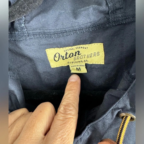 The Vermont Country Store Orton navy pullover hooded jacket M - Picture 3 of 4